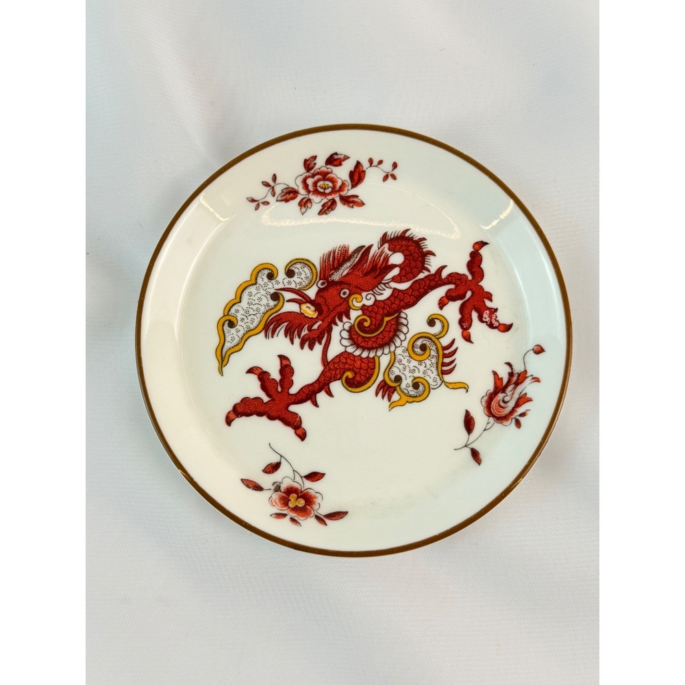 Crown Staffordshire Rangoon Red Dragon Fine Bone China 4 In Small Plate England